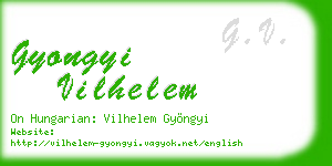 gyongyi vilhelem business card